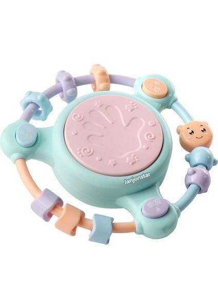 Janjon Star Bebek Müzik El Alkış Davul Bebek ve Yürümeye Başlayan Çocuk Hafif Alkış Davul Boncuklu El Egzersizi Erken Eğitim Hikai Eğitici Oyuncak (Yurt Dışından)