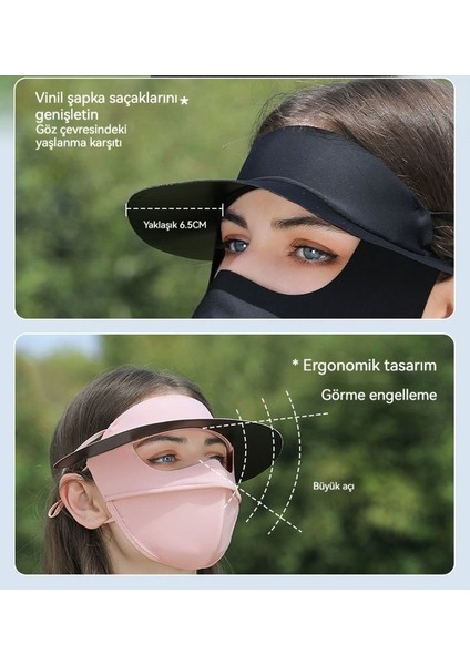 Açık Tam Yüz Güneş Koruyucu Güneşlik Buz Ipek Uv Şapka Maskesi (Yurt Dışından) fiyatları
