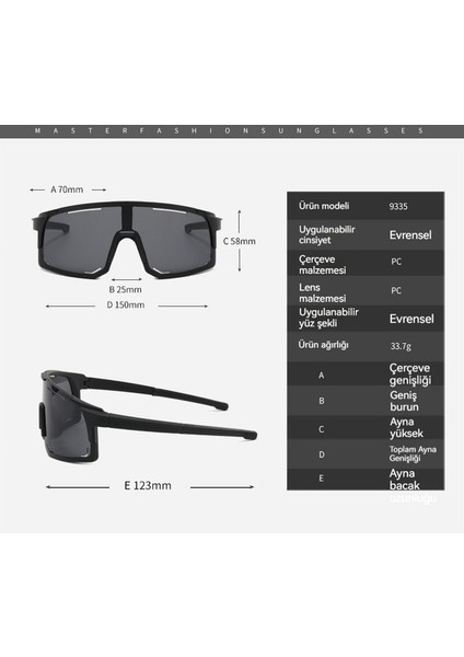 ve Bisiklet Gözlükleri, Rüzgar Geçirmez, Doğa Sporları Güneş Gözlükleri (Yurt Dışından) modelleri