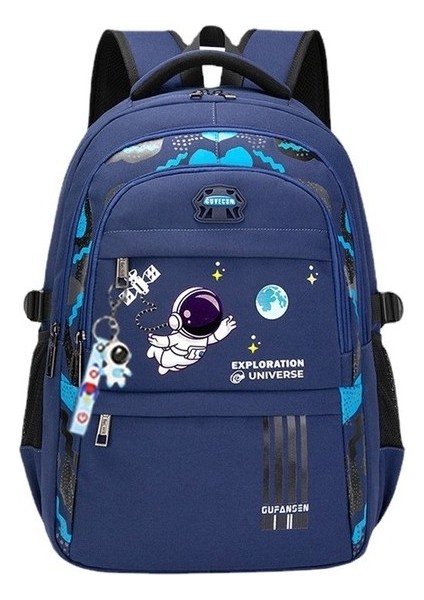 Nasa Astronot Figürlü Su Geçirmez Okul Sırt Çantası - Gri (Yurt Dışından)