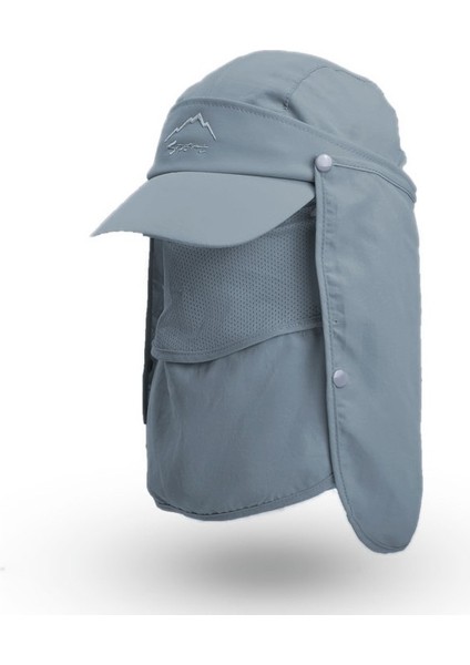 Çok Fonksiyonlu Güneş Şapkası Açık Gri (Yurt Dışından)