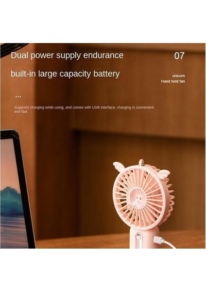6000 Mah Plastik Elle Tutulan Fan, Yüksek Rüzgar Enerjisi Şarj Edilebilir, Basit ve Öğrenci Yurtta Küçük Taşınabilir Fan Uygun (Yurt Dışından)