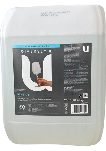 Endüstriyel Bulaşık Makinesi Durulama (Parlatıcı) Maddesi 20KG