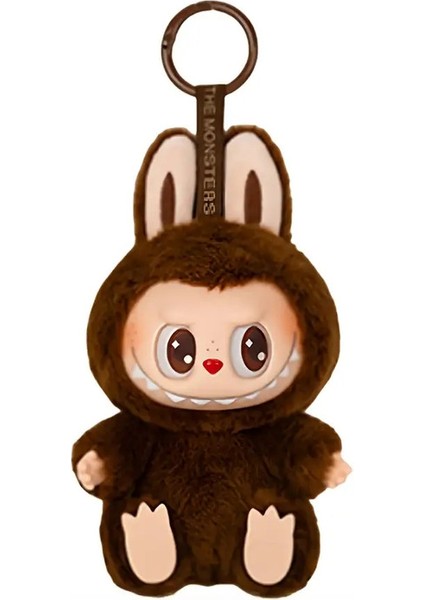 Caliente 2 Labubu Los Monstruos Sentado Fiesta Vinilo Peluche Caja Ciega Ornamento Colgante Regalo Renk: Brown (Yurt Dışından)