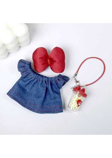17CM Labubu Kıy Kıyi Peluş Bebek Kıyleri Makarna Macaron Sevimli Kıyler Diy Çocuk Hediye Giysileri Saç Aksesuarları V1 V2 Kıyler: Kovboy Etek Seti/boyutu: Bebek Yok (Yurt Dışından)