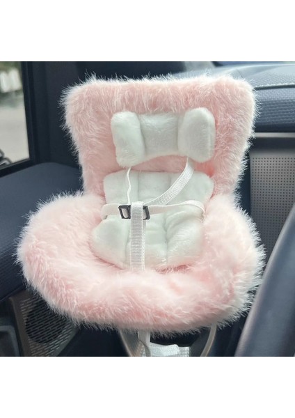 Labubu Araba Bebek Güvenliği Koltuğu Kawaii OB11 Bebek Peluş Koltuk Araba Havası Aromament Dekorasyon Takımında Tüm Bebekler Için Dekorasyon Takım Wihtin 18CMCOLOR: Pink (Yurt Dışından)