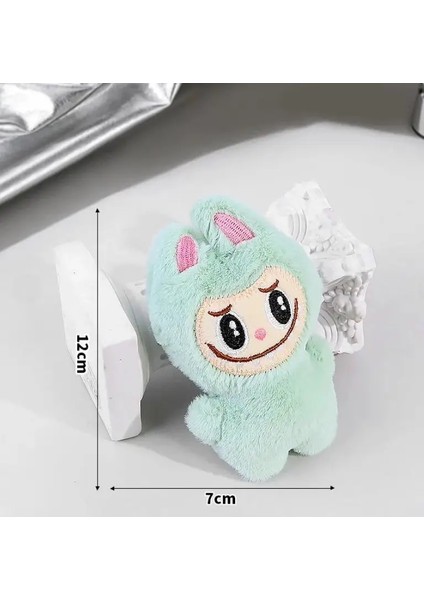 Labubu Kalp Atışı Macaron Emaye Canavarlar Yüzü Şanslı Çanta Pvc Figürin Masa Süsü Kawaii Bebek Çocuk Doğum Günü Hediyesi: Küçük (Yurt Dışından)