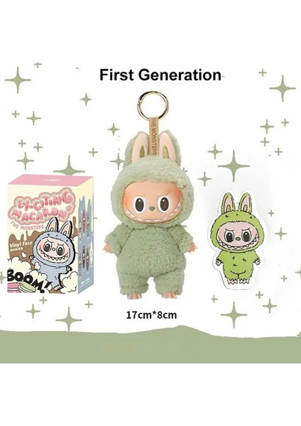 Labbubu Şanslı Çanta Peluş Bebek Macaroon Aksiyon Anime Figür Bebek Hobileri Kolye Süslemesi Sevimli Anahtarlık Pvc Çocuk Festivali Hediye Renk: D (Yurt Dışından)