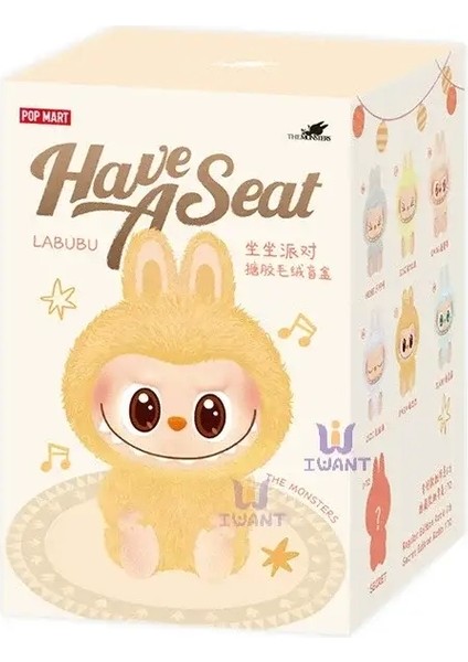 Popmart Labubu Macaroon 2. Nesil Oturma Partisi Vinil Peluş Bebek Sürpriz Şanslı Çanta Süsleri Sürpriz Hediye Rolor: 1 Pcs Sıralanmamış Seçim (Yurt Dışından)
