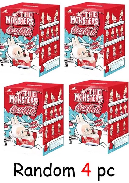 Labubu Orijinal Canavarlar Labubu Bebek Coca Cola Serisi Aksiyon Figürü Gizem Kutusu Labubu Şanslı Çanta Noel Hediye Çocuk Oyuncakları Renk: Sıralanmamış Seçim 4 Pc (Yurt Dışından)
