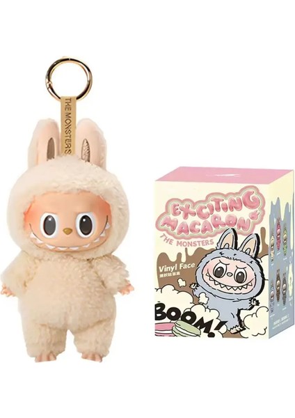 Macaron Emaye Yüz Şanslı Çanta Labubu Canavarlar Kalp Atışı Pvc Figürin Masa Üstü Süsleme Kawaii Bebek Çocuk Doğum Günü Hediye Renk: B-1 (Yurt Dışından)