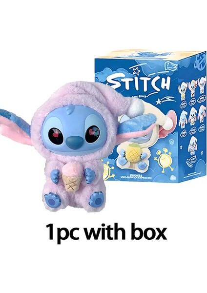 Stitch Labubu V3 Yeni Canavarlar Enerji Serisi Vinil Kolye Şanslı Çantasu Kawaii Figür Yüz Bebek Anahtar Dekoru Hediye Renk (Yurt Dışından)