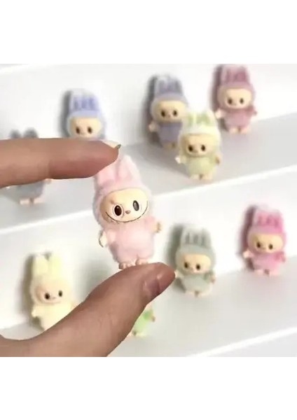 Kalite Labubu Şanslı Çanta Canavar Serisi Pvc Kawaii Labubu Macaron Kolye Bebek Monster Keychin Doğum Günü Tatil Çocukları Hediyesi: MINI-001 (Yurt Dışından)