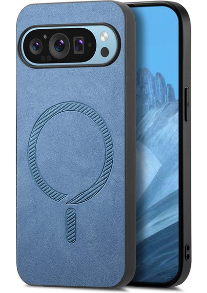 Google Pixel 9 Pro/pixel 9 Deri Arka Kılıf Magsafe Skin-Touch Telefon Kılıfı ile Uyumlu (Yurt Dışından)