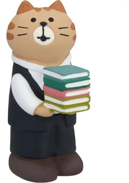 Japon Kedi Sevimli Gece Pazarı Kız Bekü Durak Kitabevi Minyatür Sahne Oluşturmak Reçine El Sanatları Dekorasyon Renk: 3 (Yurt Dışından)