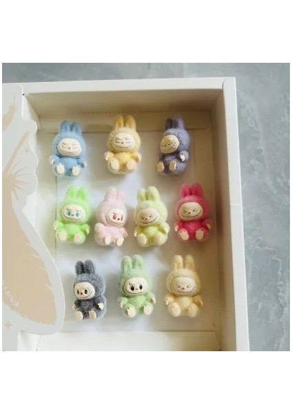 Yeni Mini Labubu Oturma Duruş Bebek Seti Sevimli Labubu Aksiyon Figürü Model Masaüstü Decorawai Süslemeler Aksesuarlar Kız Çocuk Hediyeleri Renk: Bir Set 10 Adet (Yurt Dışından)