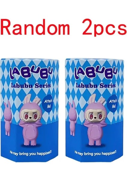 Labubu Mini Figürin Labubu Mucizeleri Şanslı Çanta Figür Sevimli Bebek Koleksiyonu Pvc Model Oyuncaklar Çocuk Doğum Günü Noel Hediye Oyuncaklar Renk: 2 Adet (Yurt Dışından)