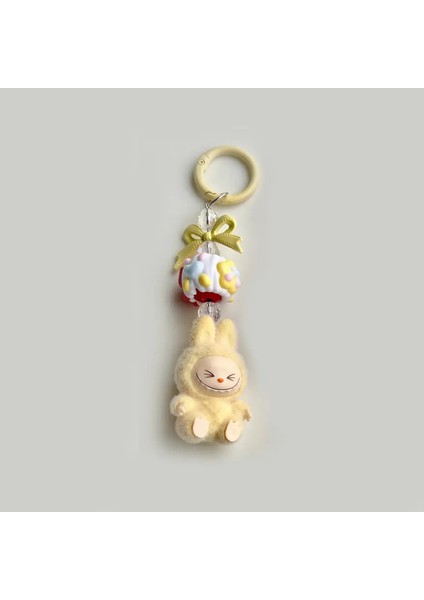 Peluş Mini Labubu Keychain Vinil Sevimli Tahıl Şanslı Çantasu Oyuncak Yürüyüş Çantası Noel Serisi Mobil Kolye Sevimli Peluş Koleksiyon: B3 (Yurt Dışından)