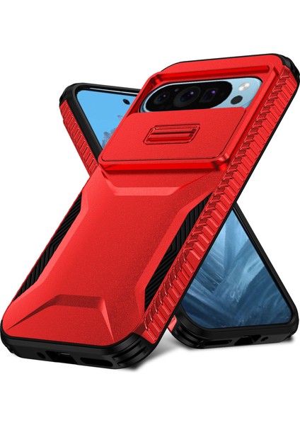 Google Pixel 9 Pro/9 Kılıfı Tpu+Pc Kaymaz Yan Kenar Telefon Kılıfı Lens Kapağı ile (Yurt Dışından)