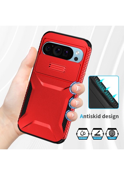 Google Pixel 9 Pro/9 Kılıfı Tpu+Pc Kaymaz Yan Kenar Telefon Kılıfı Lens Kapağı ile (Yurt Dışından)