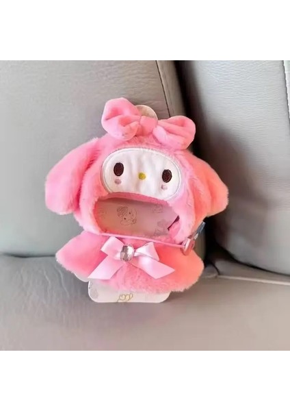 Labubu Cape Etek Takım Elbise Oturma Partisi Sanrio Hello Kitty Giysileri Canavarlar Vinil Labubu Kıy Kıy Şapkası Aksesuar Hediye Oyuncak Renk: C (Yurt Dışından)