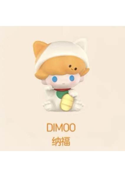 Orijinal Lucky Cat Serisi Mini Bean Figurine Labubu Molly Dimoo Crybaby Masaüstü Ekran Koleksiyonu Oyuncaklar Noel Hediye Renk: Kırmızı (Yurt Dışından)