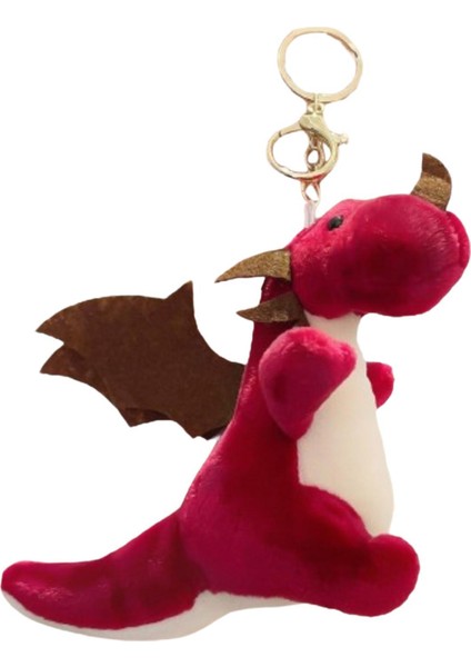 Çanta Için Dinozor Anahtarlık, Kolye, Dinozor Doldurulmuş Kırmızı (Yurt Dışından)