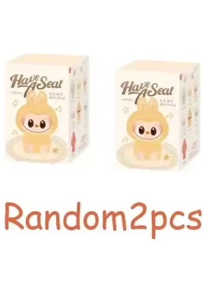 Şanslı Çanta Labubu3 1 2 Kalp Atışı Macaron Emaye Canavarlar Yüz Pvc Figürin Masa Süsü Kawaii Bebek Çocuk Doğum Günü Hediye Rengi: Unordered SELECTION2PCS (Yurt Dışından)