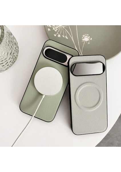 Google Pixel 9 Pro/pixel 9 Kılıfı Magsafe Pu + Tpu Telefon Arka Kapağı ile Uyumlu (Yurt Dışından)