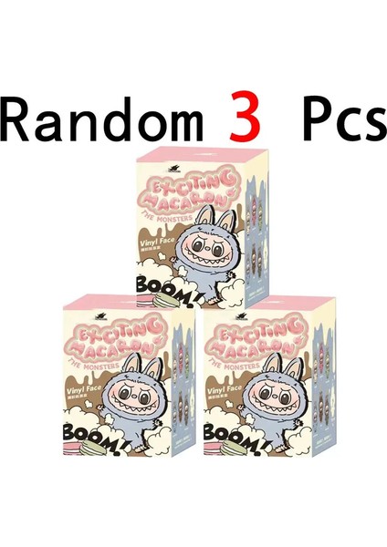 Monster Rainbow Labubu Peluş Bebek Şanslı Çanta Serisi Macaron Kawaii Labubu Kolye Doğum Günü Hediyesi Çin Yüksek Kalite Replik Renk: Sıralanmamış Seçim 3 Pcs (Yurt Dışından)