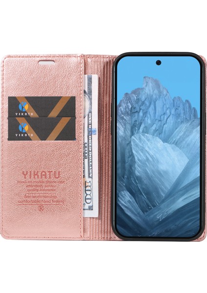 Google Pixel 9/pixel 9 Pro Kılıf Pu Deri Manyetik Kapatma Cüzdan Telefon Kılıfı (Yurt Dışından)