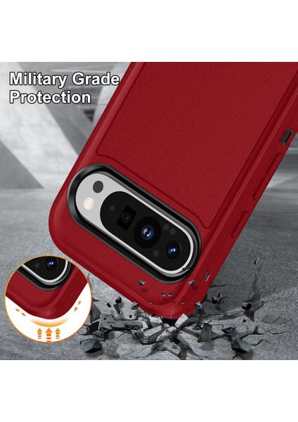 Google Pixel 9 Pro/pixel 9 Kılıf Kickstand Telefon Kılıfı Pc+Silikon+Eva 3'ü 1 Arada Tasarım (Yurt Dışından)