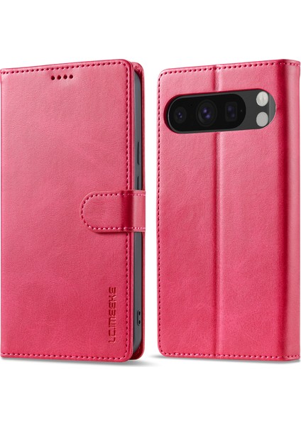 Google Pixel 9 Pro/ Pixel 9 Kılıf Darbeye Dayanıklı Cüzdan Pu Deri Telefon Kılıfı Dana Dokusu (Yurt Dışından)