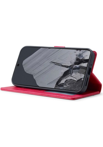 Google Pixel 9 Pro/ Pixel 9 Kılıf Darbeye Dayanıklı Cüzdan Pu Deri Telefon Kılıfı Dana Dokusu (Yurt Dışından)