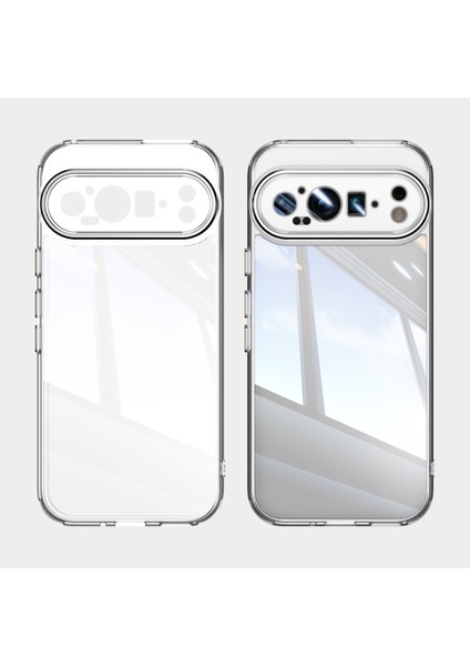 Google Pixel 9 Pro Kılıfı Lens Film Köşeleri Hava Yastığı Düşmeye Karşı Tpu + Akrilik Telefon Kılıfı (Yurt Dışından)