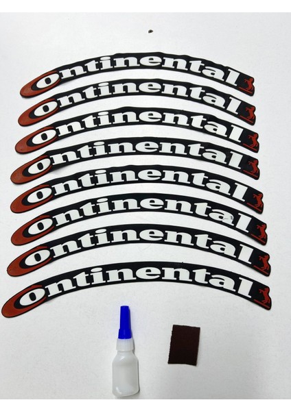 Continental Lastik Yazısı Motosiklet ve Otomobil Lastik Yazısı Continental Sticker Arma 8 Adet