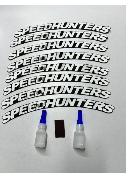 Speedhunter 8 Adet Lastik Yazısı Motosiklet ve Otomobil Lastik Yazısı Sticker