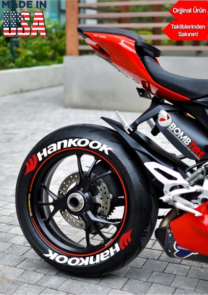 Motorsiklet Lastik Yazısı Hankook Sticker 2.5 cm 4 Adet (Made In Usa) ® Orijinal Ürün