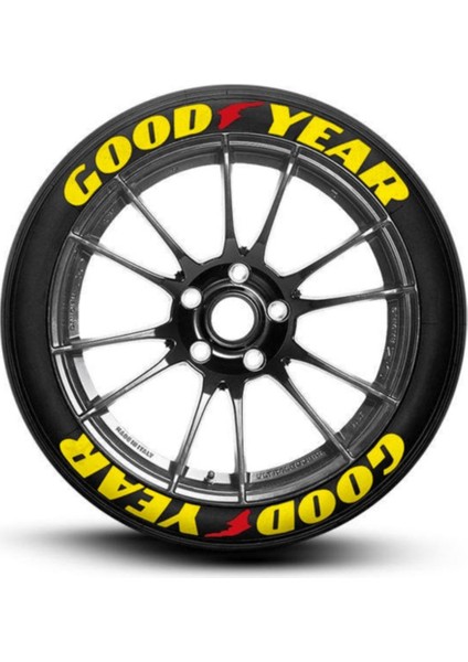 3D Lastik Yazısı Sarı Good Year 4 Adet