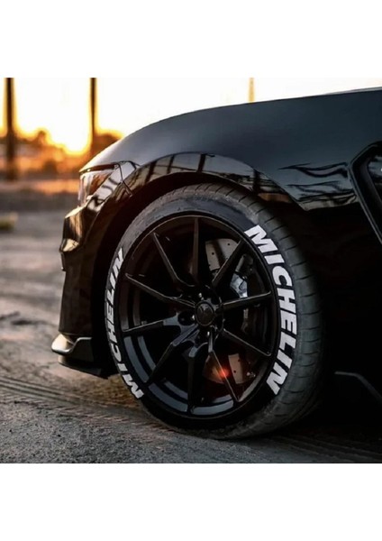 Lastik Yazısı / Araba Lastik Yazısı / Tire Text Michelin 4 Lü Set Yapıştırıcı