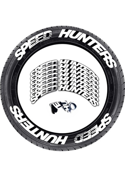 Lastik Yazısı/araba Lastik Yazısı/tire Text/ Speedhunters 4lü Set+Yapıştırıcı+Zımpara