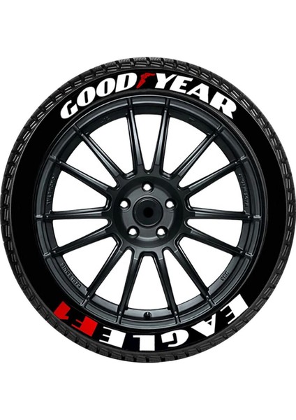 Lastik Yazısı / Araba Lastik Yazısı / Tire Text Good Year Eagle 8 Li Set Yapıştırıcı