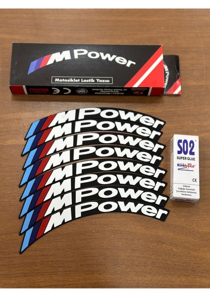 Motosiklet/araba Lastik Yazısı 8 Adet + Yapıştırıc Dahil