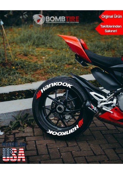 Hankook Motosiklet ve Otomobil Lastik Yazısı 4 Adet 2.5 cm (Made In Usa) ® fiyatları