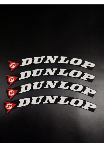 Dunlop 4 Adet Lastik Yazısı Motosiklet ve Otomobil Dunlop Lastik Yazısı Sticker