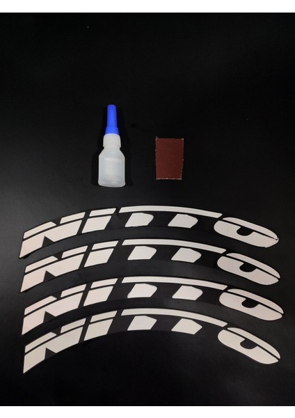 Nitto 4 Adet Lastik Yazısı Motosiklet ve Otomobil Nitto Lastik Yazısı Sticker + Yapıştırıcı