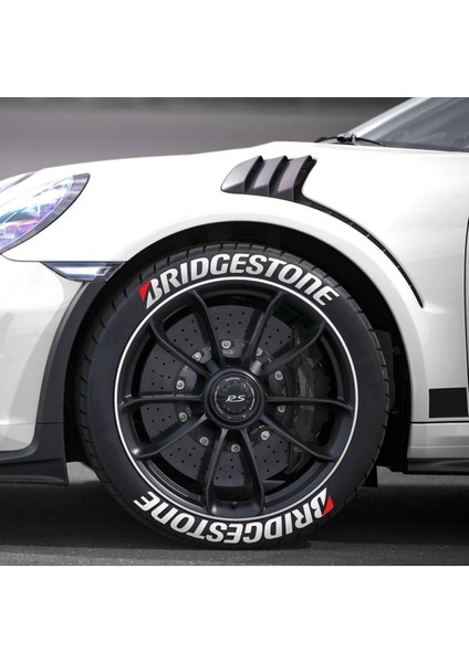 Bridgestone Beyaz Kalıcı Lastik Yazısı Sticker 4 Adet 2.5 cm Bombtire®