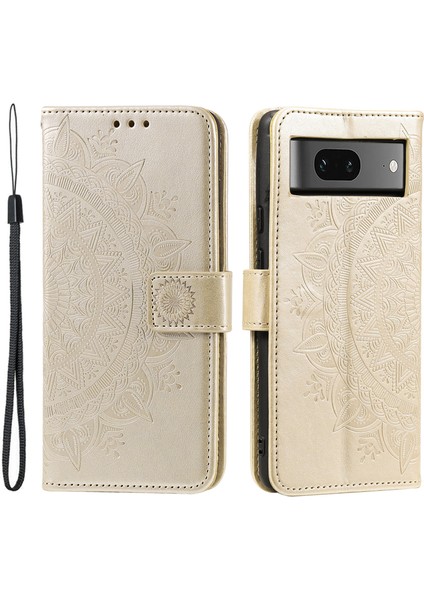 Google Pixel 9/pixel 9 Pro Mandala Çiçek Standlı Cüzdan Deri Kılıf Için Telefon Kılıfı (Yurt Dışından)