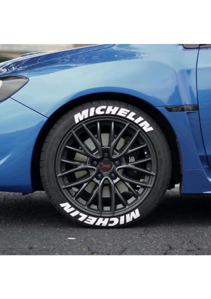 Michelin 4 Adet Lastik Yazısı Motosiklet ve Otomobil Michelin Lastik Yazısı Sticker + Yapıştırıcı
