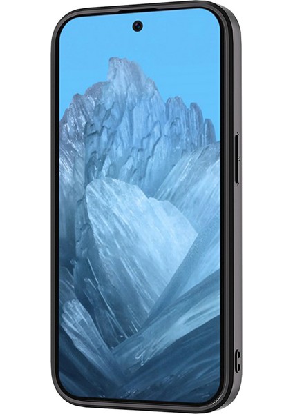 Google Pixel 9/pixel 9 Pro Telefon Kılıfı Dokulu Deri Kaplamalı Pc+Tpu Arka Kapak (Yurt Dışından)